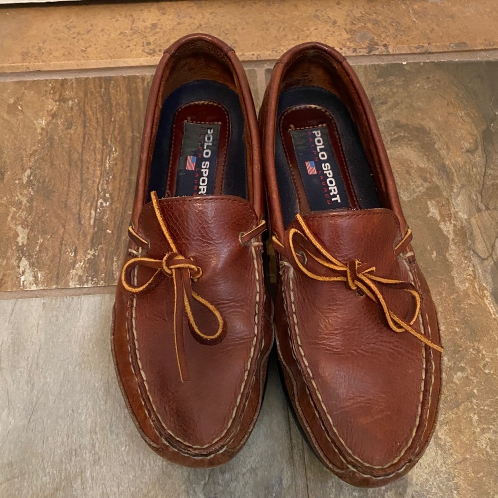 Polo sport mocs Brown grain 9.5 GUC